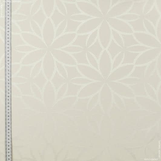 Тканини жаккард - Портьєрна тканина Муту /MUTY-84 квітка колір ванільний крем