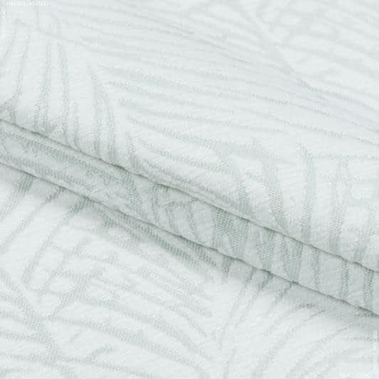 Ткани ненатуральные ткани - Декоративная ткань Ватсон листья фон св.лазурь