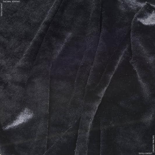 Ткани для детской одежды - Мех коротковорсовый черный