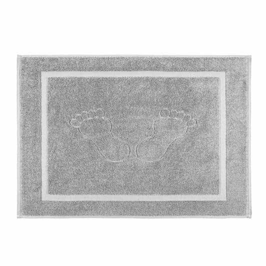 Тканини килимки - Рушник махровий (килимок) 50х70 "Ніжки" світло-сірий