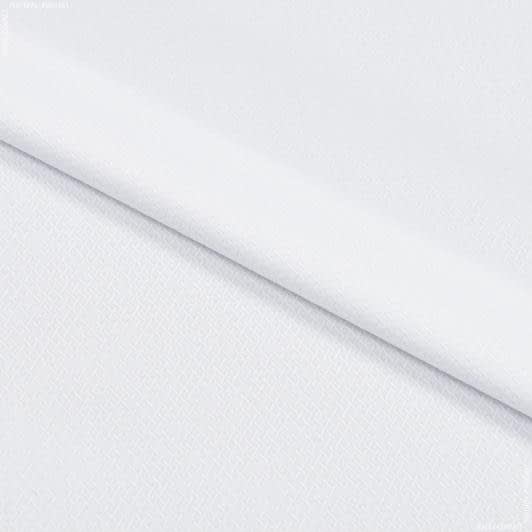Тканини для сорочок - Сорочкова жакард ромби біла