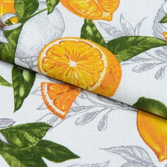 Ткани для столового белья - Ткань скатертная рогожка лимоны