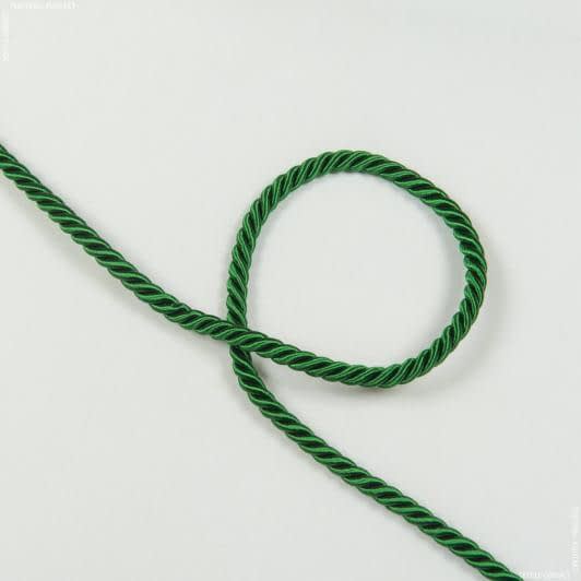 Тканини фурнітура для декора - Шнур Верона, зелень
