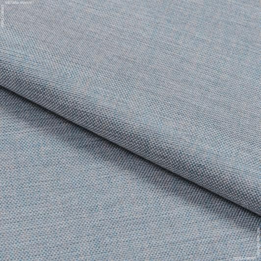 Ткани для перетяжки мебели - Декоративная ткань рогожка Регина меланж голубая лазурь