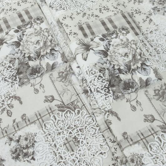 Тканини для рюкзаків - Декоративна тканина Сінтія сіро-бежева