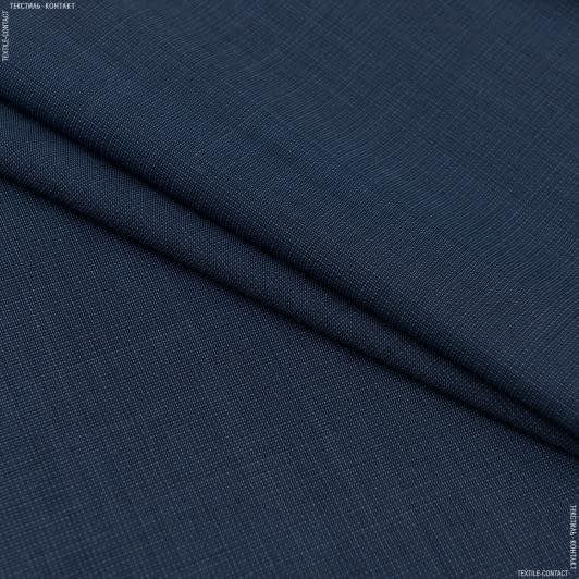 Тканини для чоловічих костюмів - Костюмна  Рellegrino крап сіро-синя
