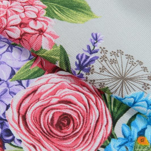 Тканини для столової білизни - Тканина рушникова рогожка квіти