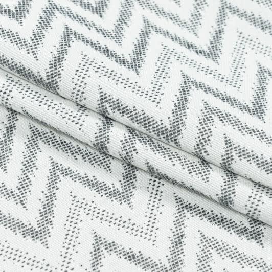 Ткани портьерные ткани - Декоративная ткань стокгольм зигзаг / серый