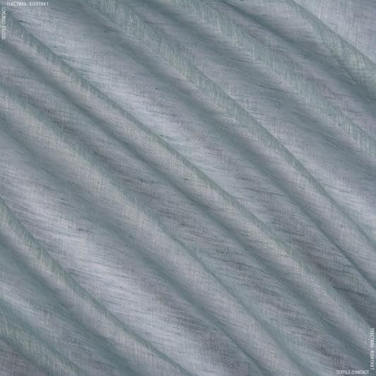 Ткани гардинные ткани - Тюль лен Лато серо-голубой с утяжелителем