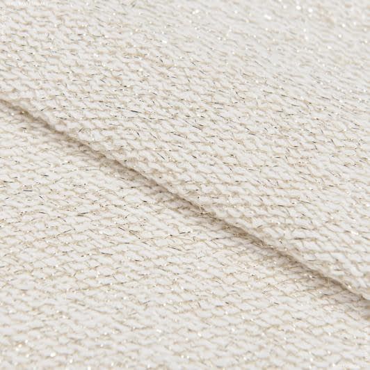 Ткани для спортивной одежды - Футер трехнитка петля молочный с люрексом