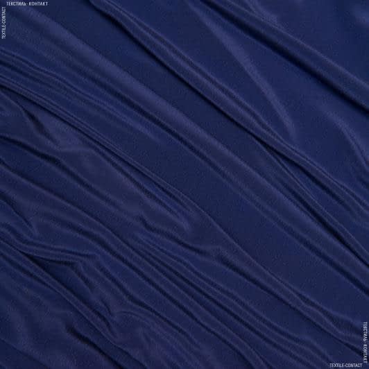 Ткани фланель - Крепдешин синий