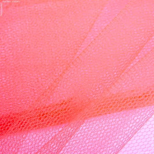 Тканини новорічні тканини - Фатин жорсткий яскраво-кораловий