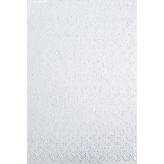 Ткани для тюли - Тюль вышивка  мелиса  белый