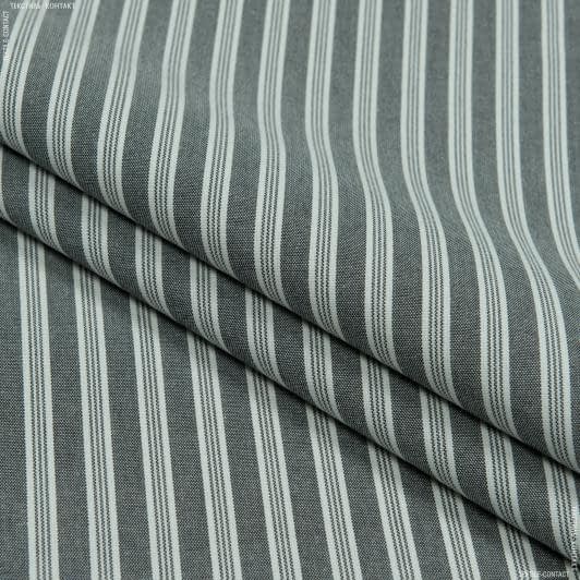 Тканини для банкетних і фуршетніх спідниць - Декоративна тканина Рустікана смуга чорна