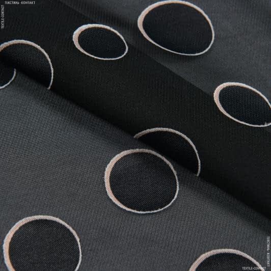 Тканини для блузок - Шифон деворе ANVER чорний