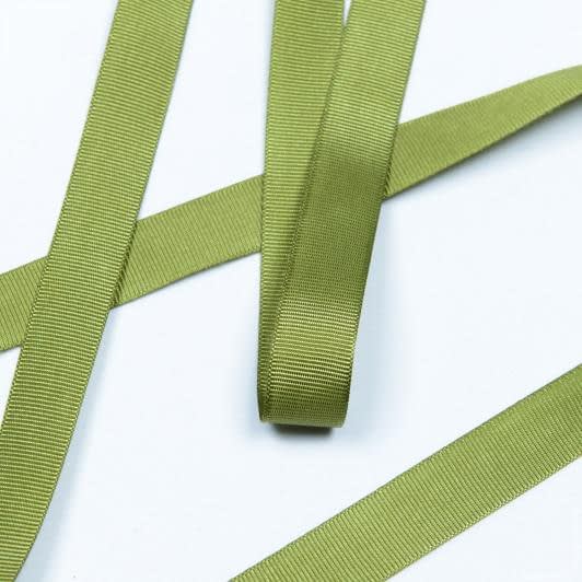 Тканини фурнітура для декора - Репсова стрічка Грогрен колір фісташковий 20 мм