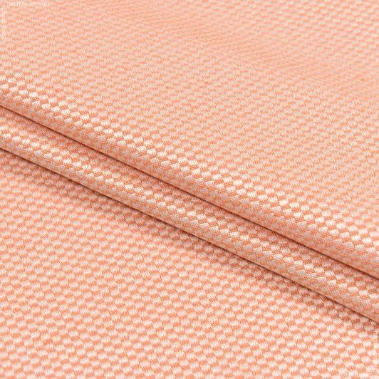 Ткани для покрывал - Скатертная ткань жаккард Менгир оранжевый СТОК