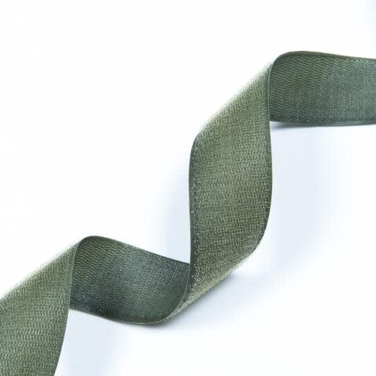 Ткани фурнитура для декоративных изделий - Липучка Велкро пришивная жесткая часть цвет хаки зеленый 40мм/25м
