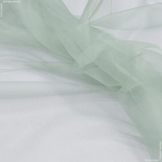 Тканини гардинні тканини - Тюль сітка лайт Віва колір смарагдово-зелений з обважнювачем