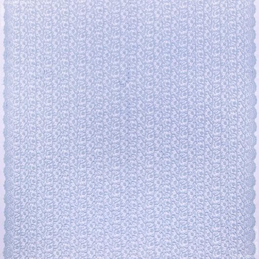 Тканини для суконь - Гіпюр з фестоном блакитний