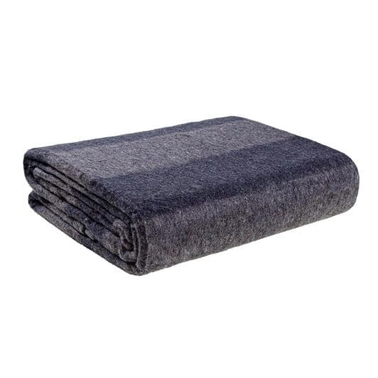 Ткани готовые изделия - Одеяло тканное 150х200 полоска серая