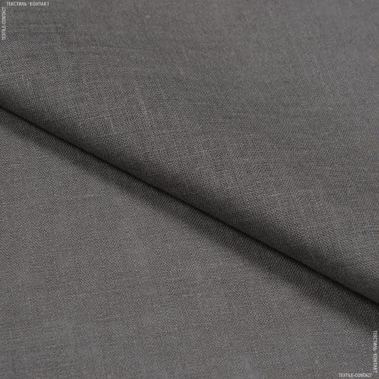 Ткани для платьев - Лен сорочечный умягченный серо-графитовый