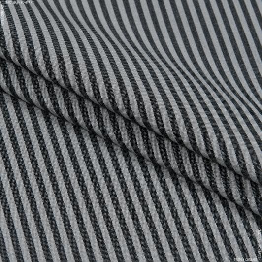 Тканини портьєрні тканини - Дралон смуга дрібна /MARIO колір  сірий