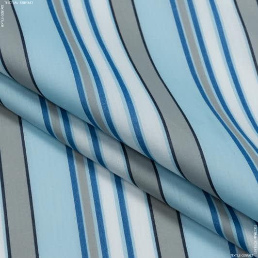 Тканини всі тканини - Батист Сapperoj принт смужки сірі/білі/блакитні