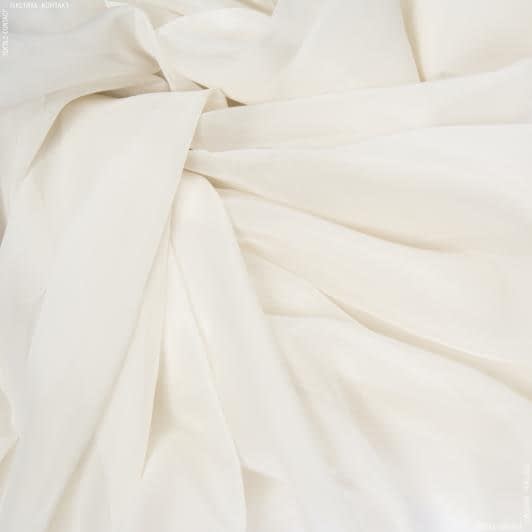 Тканини гардинні тканини - Тюль Вуаль-шовк колір крем з обважнювачем