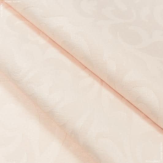 Тканини для декоративних подушок - Тканина для скатертин Вілен-2 колір крем