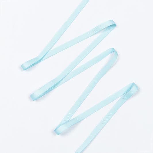 Тканини тасьма - Репсова стрічка Грогрен колір бірюзово-блакитна 10 мм