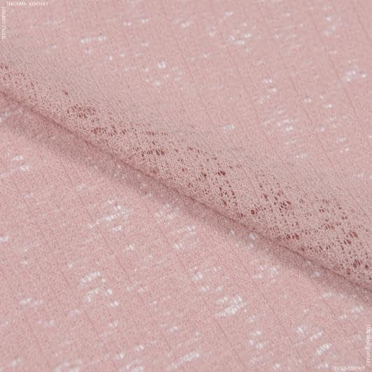 Ткани для платьев - Трикотаж сетка розовый