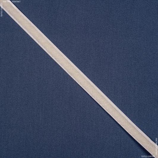 Ткани фурнитура и аксессуары для одежды - Липучка Велкро клеевая мягкая часть цвет крем 10мм/25м
