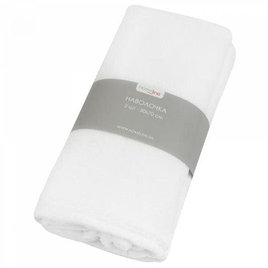 Тканини комплект постільної білизни - Наволочка махрова 50х70 (2 шт. в наборі) білий