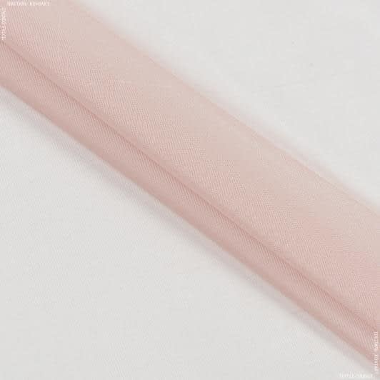 Тканини органза - Тюль батист-органза-сітка колір рожевий мус