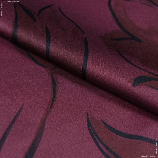 Ткани для платьев - Шелк натуральный DOLCE бордовый