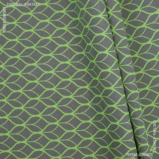 Тканини бавовняні сумішеві - Декоративна тканина Дайніс-1 беж яскраво салатовий