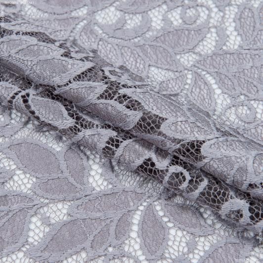 Ткани гардинные ткани - Гардинное полотно / гипюр Емилия сизый