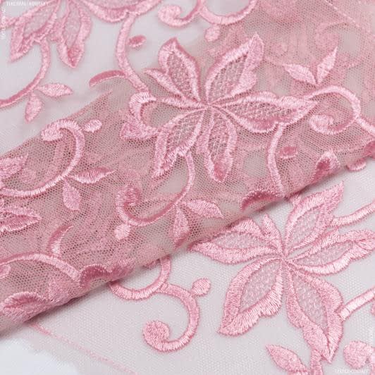 Ткани фурнитура и аксессуары для одежды - Кружево нежно-розовый 24см