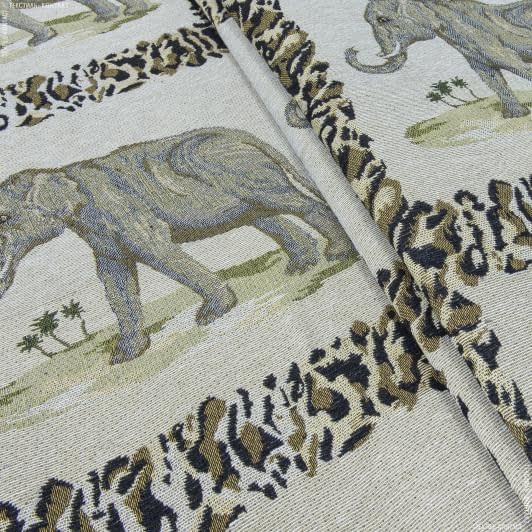 Ткани для мебели - Гобелен Елефант /ELEFANT слон в рамочке