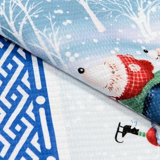 Ткани для полотенец - Ткань полотенечная вафельная набивная Новогодняя