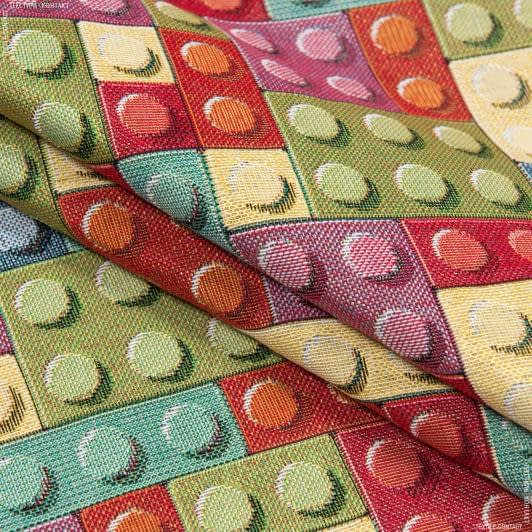Тканини для декоративних подушок - Жакард Лего мультиколор