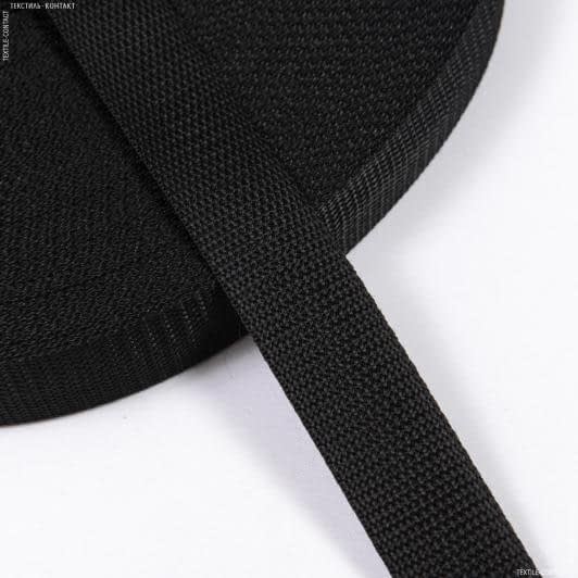 Ткани для одежды - Тасьма / стропа ременная стандарт 30 мм черная