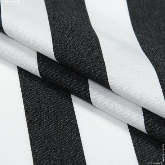 Ткани портьерные ткани - Дралон полоса /LISTADO молочный,черный