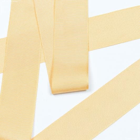 Тканини фурнітура для дома - Репсова стрічка Грогрен колір цвет золото 41 мм