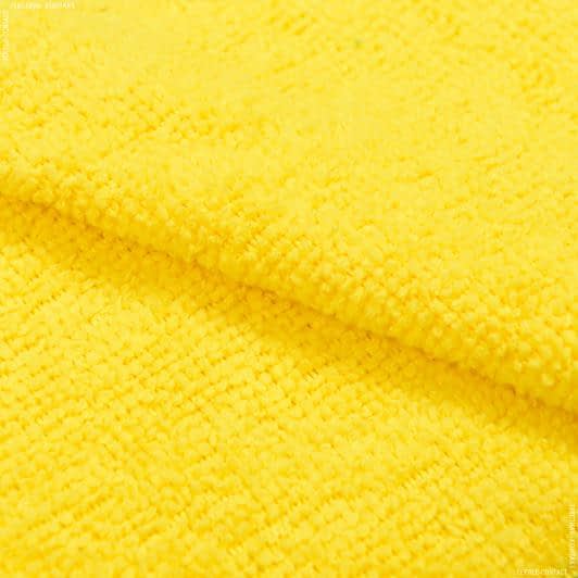 Ткани для бытового использования - Микрофибра универсальная для уборки махра гладкокрашенная желтая