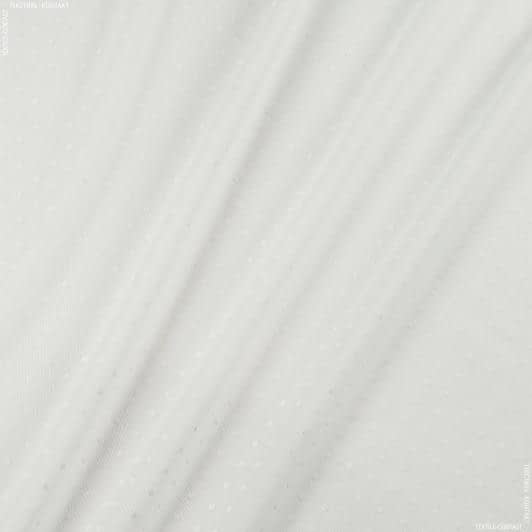 Ткани гардинные ткани - Тюль кисея Плумети молочная горошек с утяжелителем