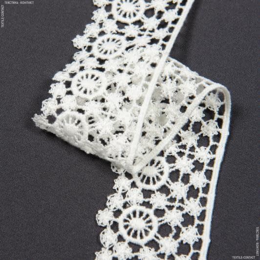 Ткани для белья - Декоративное кружево Сусанна макраме цвет молочный  5 см
