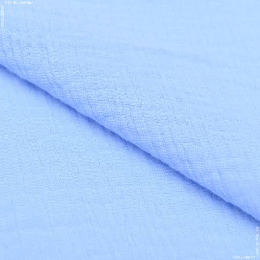 Тканини для суконь - Платтяний муслін блакитний