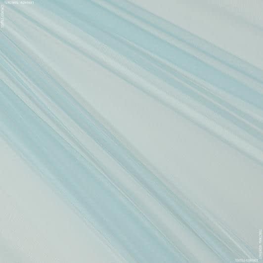 Тканини гардинні тканини - Тюль сітка міні Грек   св.блакитний